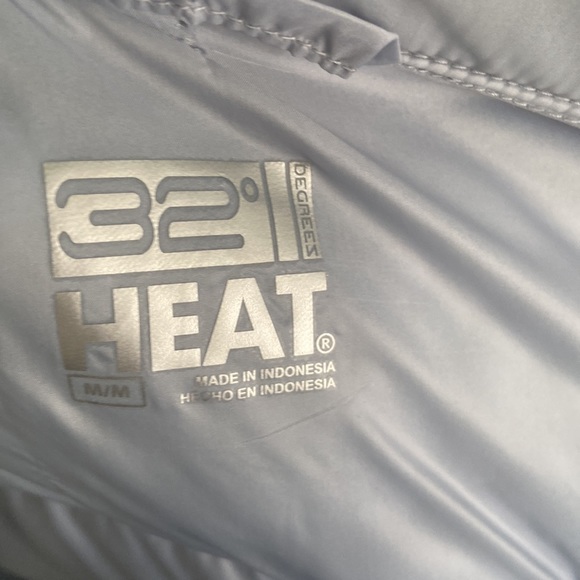 Light Blue Puffer Coat 32 Degrees Heat Medium - Picture 6 of 6